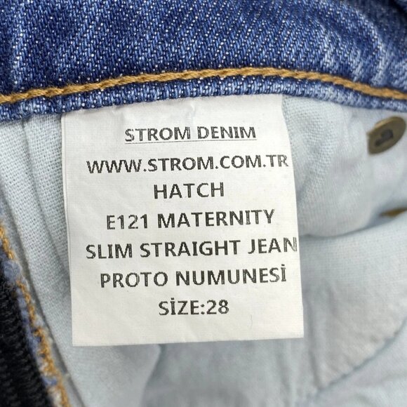 Hatch Women’s The Slim Maternity Straight Jeans Size 28 Indigo Blue - Picture 2 of 9